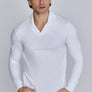 SikSilk - White Long Sleeve Polo